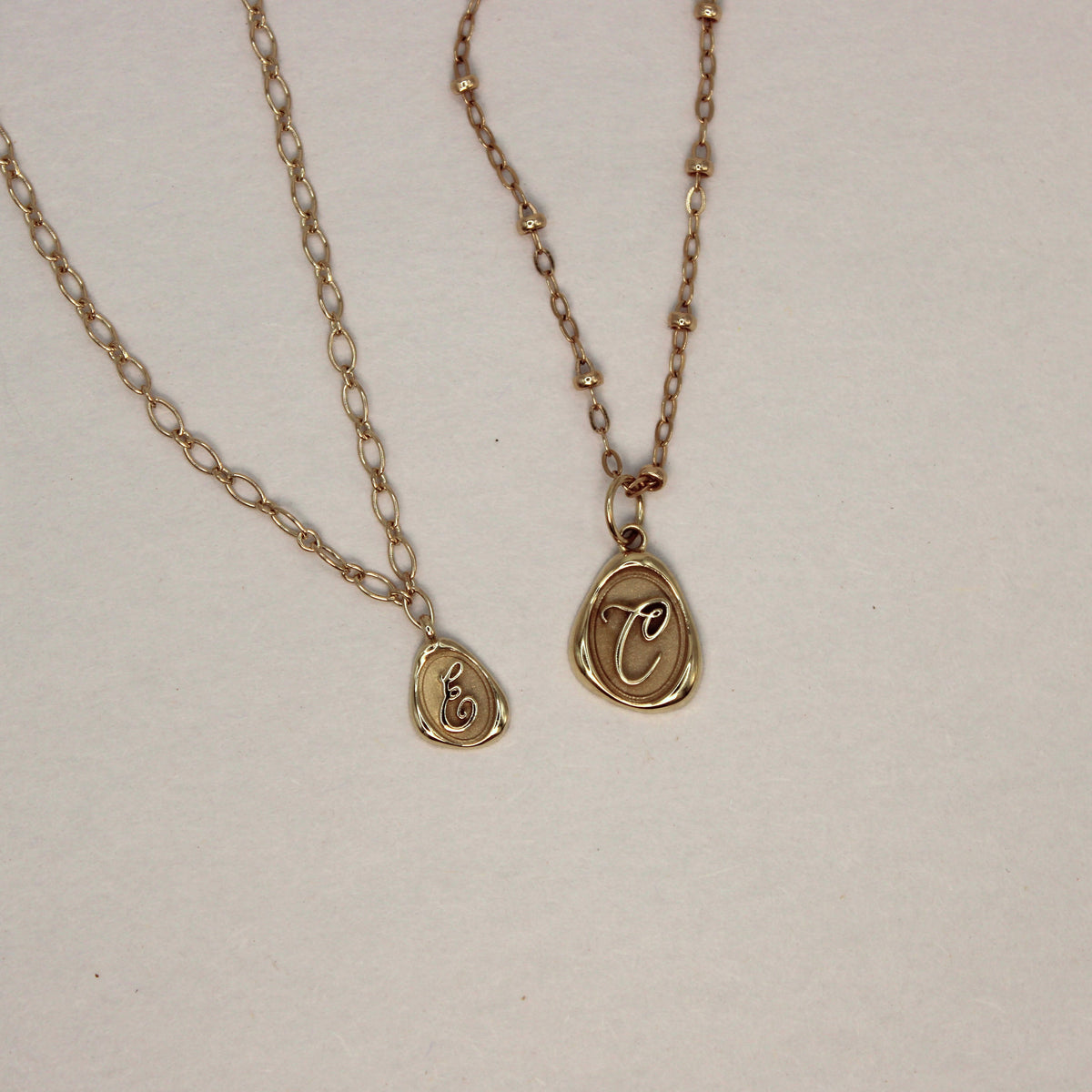 14k Gold Mini Wax Seal Charm