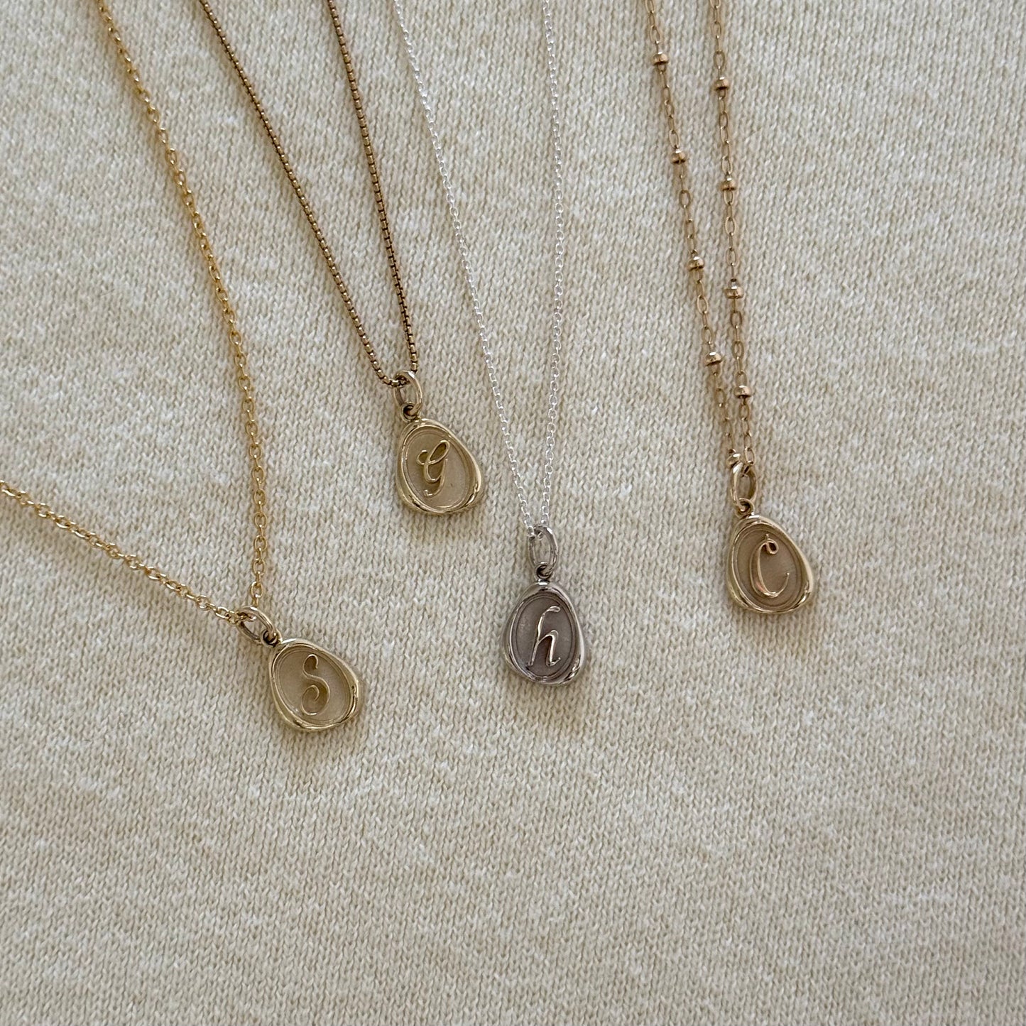 14k Gold Wax Seal Charm