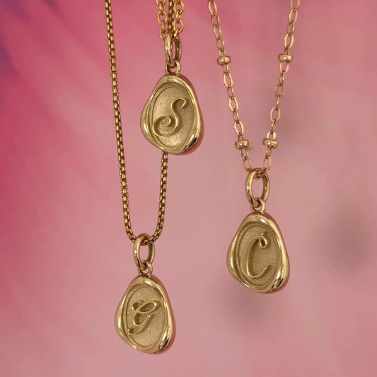 14k Gold Wax Seal Charm