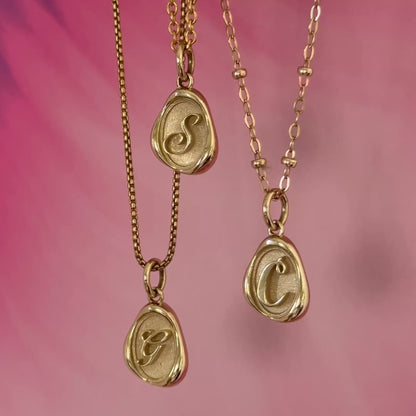 14k Gold Wax Seal Charm